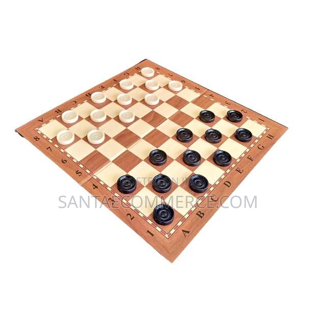 Portable Draughts Checkers Board Game - thumbnail 3