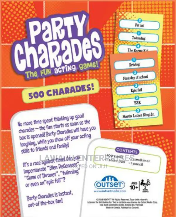 A GAME OF Charades (Age: 10+)