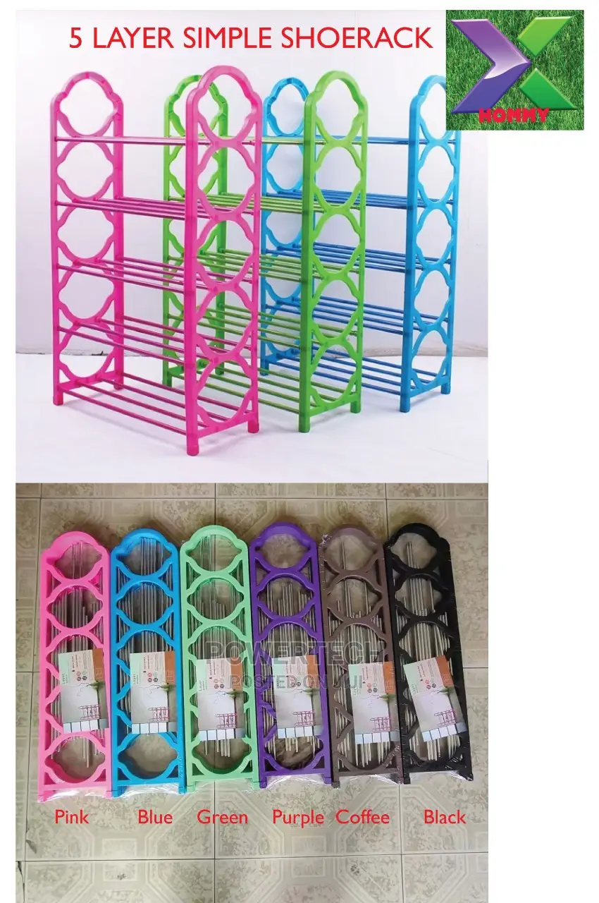 5 Tier Free Standing Shoe Rack Organizer