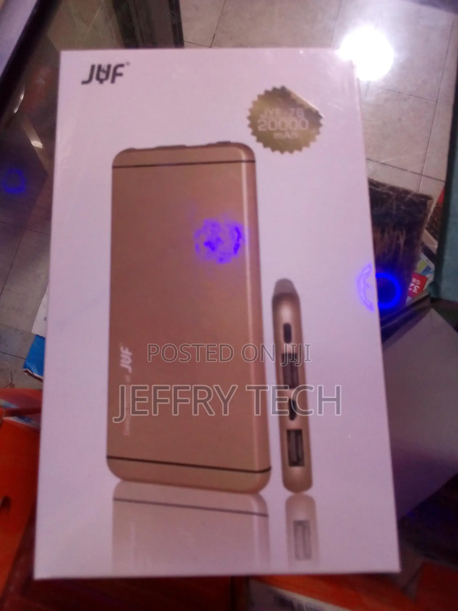 Super Slim JYF 20000 Mah Power Bank Gold