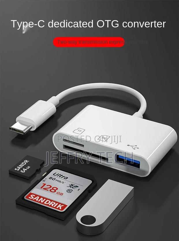 Type-C Adapter TF CF SD Memory Card Reader OTG Writer Compac - thumbnail 3