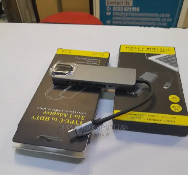 USB C Hub, 5 in 1 Multiport Adapter