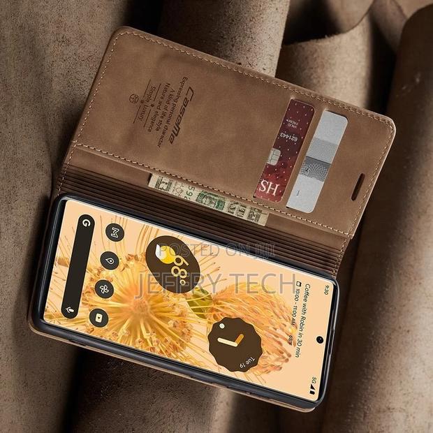 Leather Walelt Case for Google Pixel 6 Pro Magnetic Flip Sil