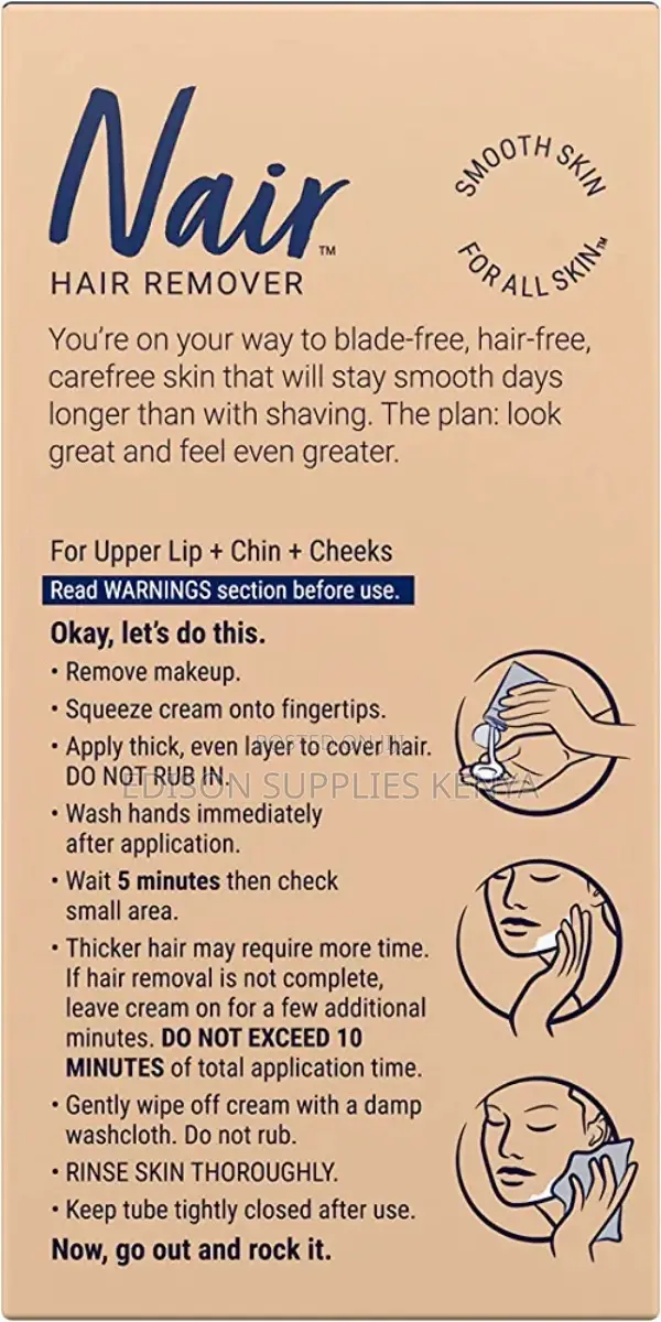 Nair Face Cream Facial Hair Remover( No Razor Bumps)For PCOS