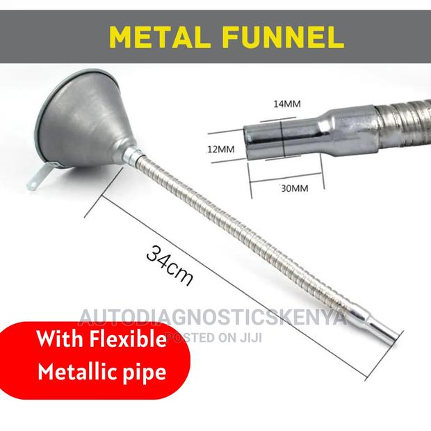 Metal Vehicle Fluid Funnel Oil and Fuel Flexible Funnel