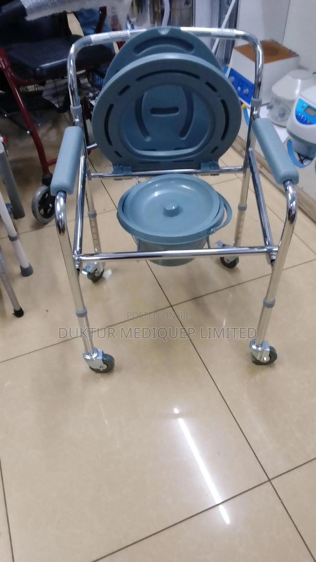 Foldable Portable Toilet Commode With Wheels - main view