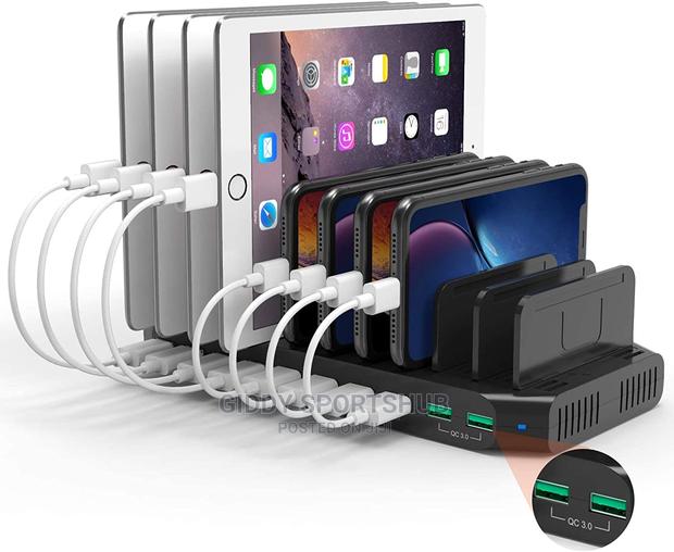 10 Port USB Charging Station With Adjustable Storage, 12va - main view