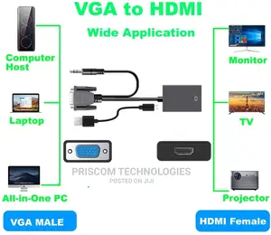 VGA To HDMI Adapter Converter With Audio 1080PX