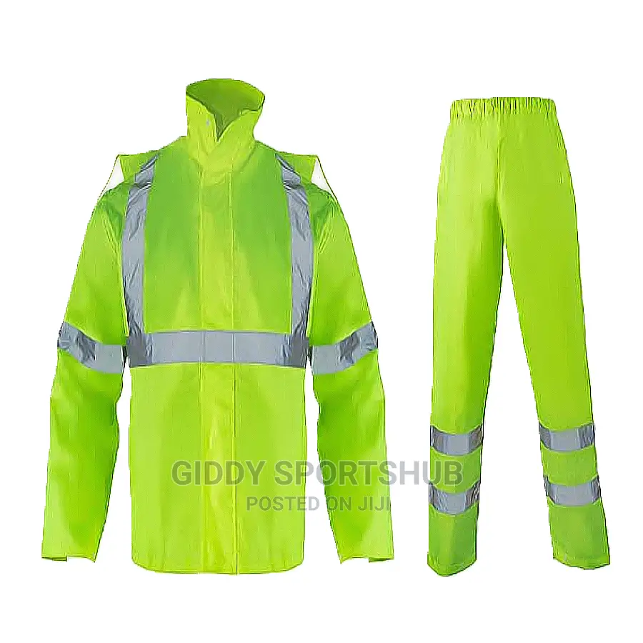 2 Piece Rain Wear With Reflective Stripes- Jacket Pant