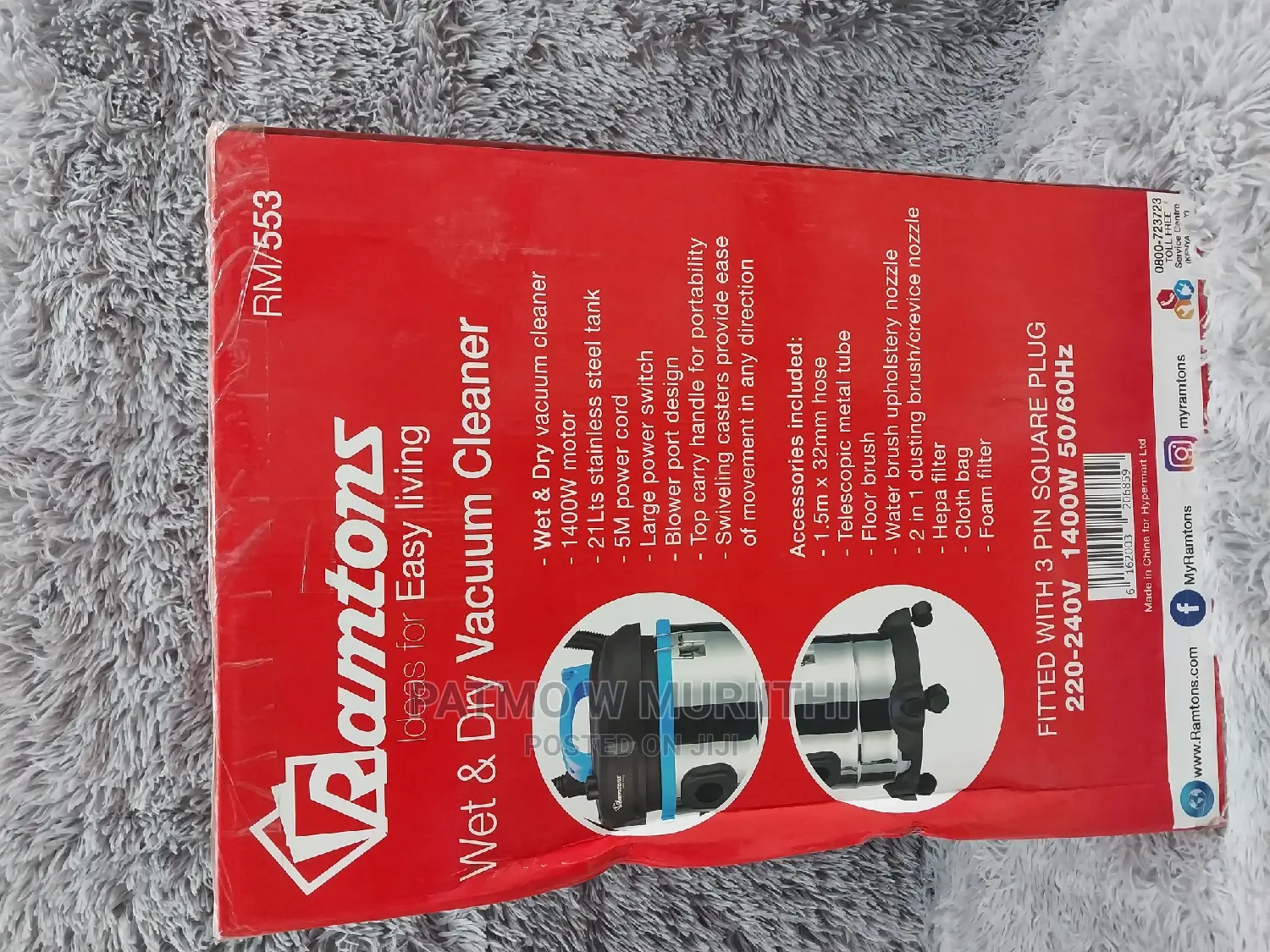 Ramton Vaccum Cleaner Wet and Dry 21l