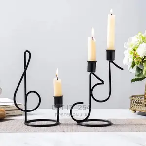 Musical Note Metallic Candle Holder