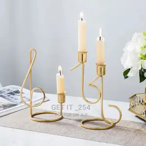 Musical Note Metallic Candle Holder