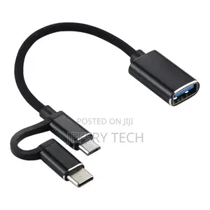 USB 3.0 Female to Micro USB + USB-C / Type-C Male Charging +
