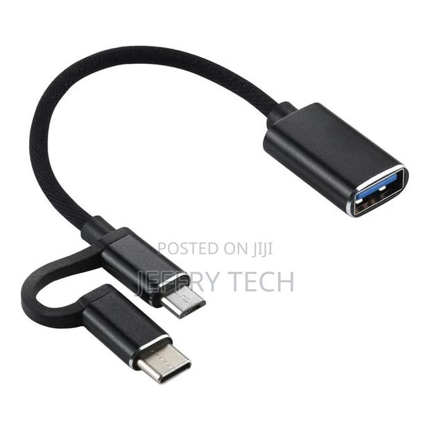 USB 3.0 Female to Micro USB + USB-C / Type-C Male Charging + - thumbnail 2