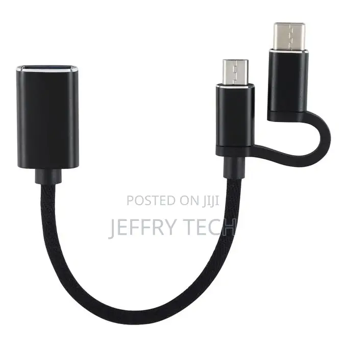USB 3.0 Female to Micro USB + USB-C / Type-C Male Charging +