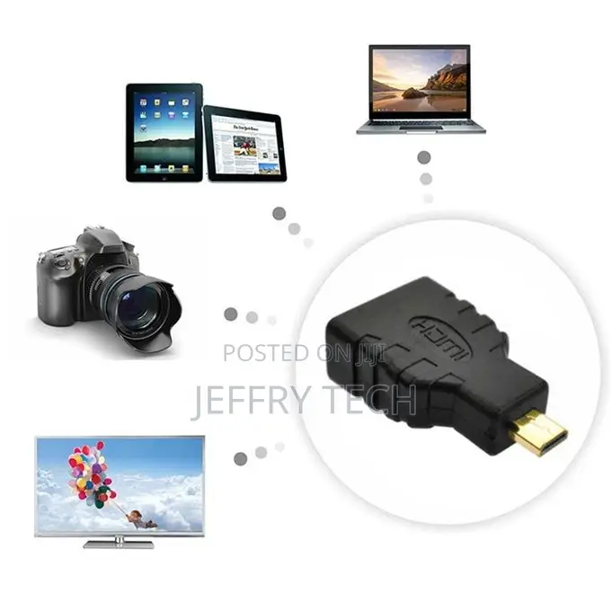 Micro HDMI Male to HDMI Female Adapter (Gold Plated)