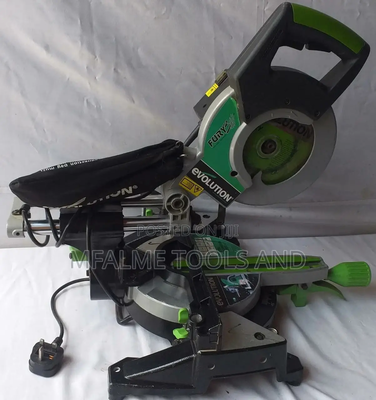 Mitre Saw -Evolution Multipurpose Sliding 255mm 240v Ex-Uk .