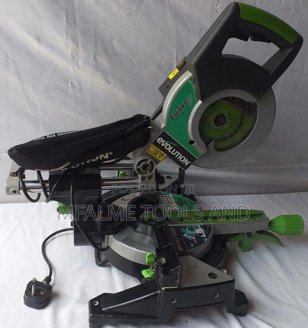 Mitre Saw -Evolution Multipurpose Sliding 255mm 240v Ex-Uk . - thumbnail 2
