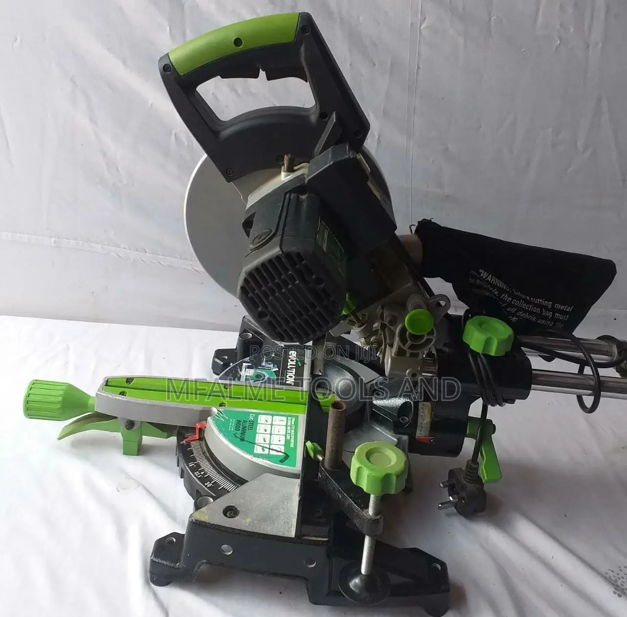 Mitre Saw -Evolution Multipurpose Sliding 255mm 240v Ex-Uk .