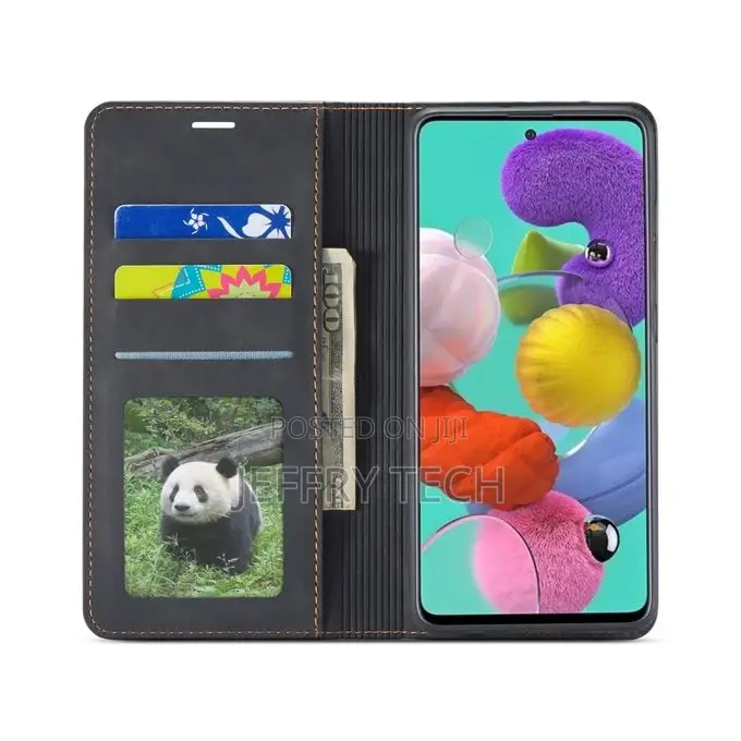 For Samsung Galaxy A31 Leather Flip Case (Black)