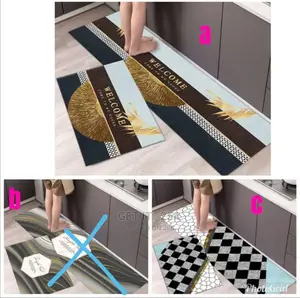 2pcs Non Slip Kitchen Floor Mat Set