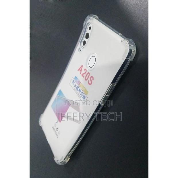 Anti-Shock Back Cover for Samsung Galaxy A20s - Transparent - thumbnail 3