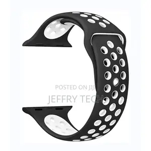 Black/White Sport Silicone Watch Band for Smart Watch 42mm B