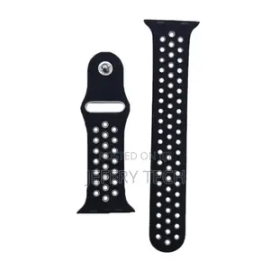 Black/White Sport Silicone Watch Band for Smart Watch 42mm B