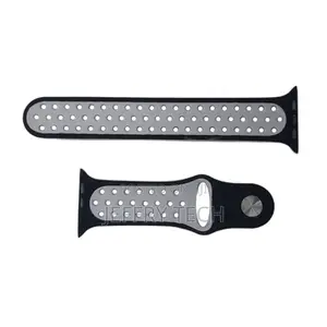 Black/White Sport Silicone Watch Band for Smart Watch 42mm B