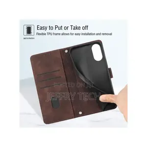 Case for VIVO Y02S Embossed Leather Wallet Flip Stand Cover