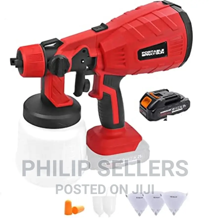 Cordless Paint Sprayer, WORKEASE 21V Paint Spray Gun With 3