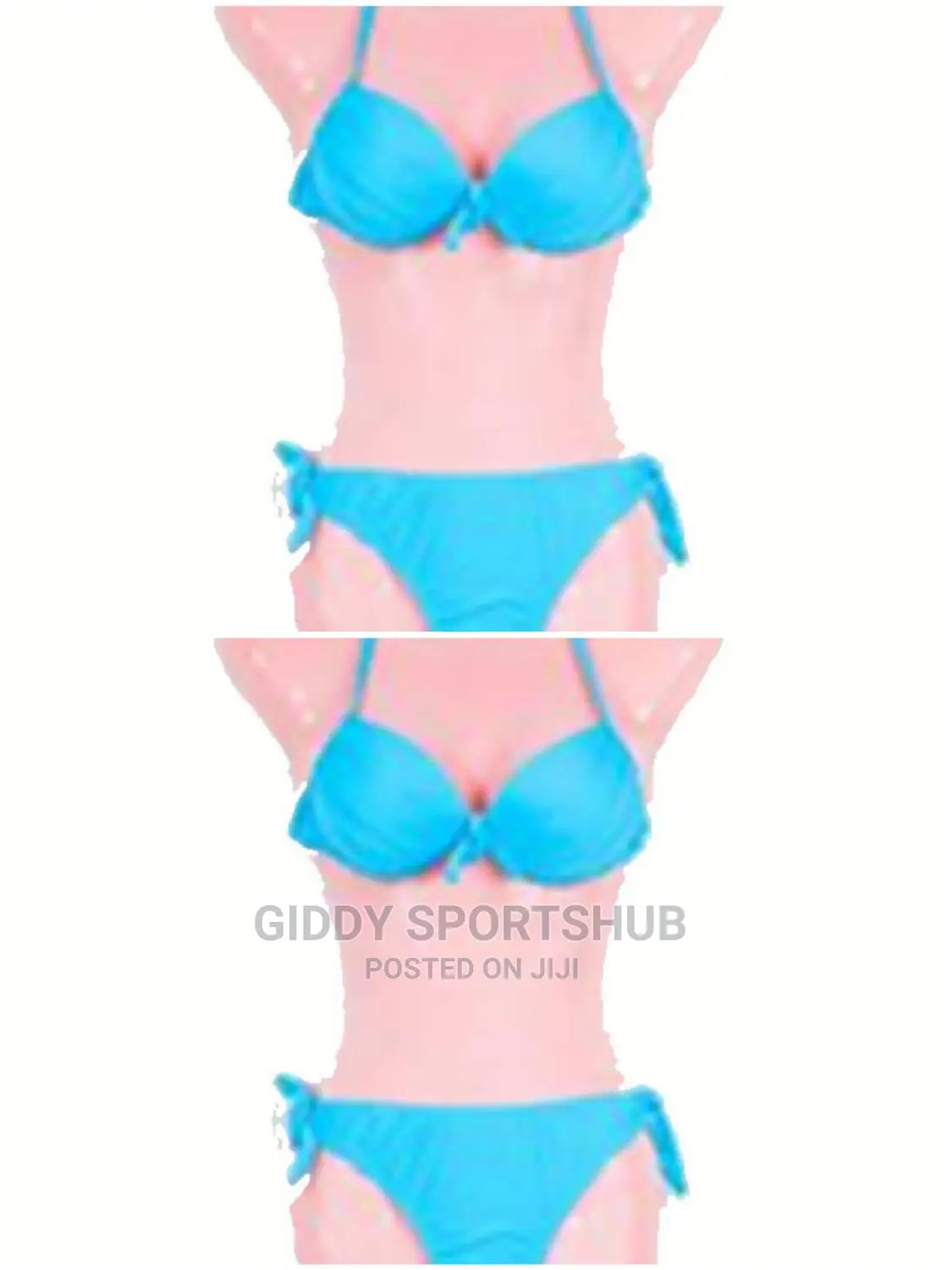 2pc Bikini Black/White/Blue/Yellow Pink, Size L