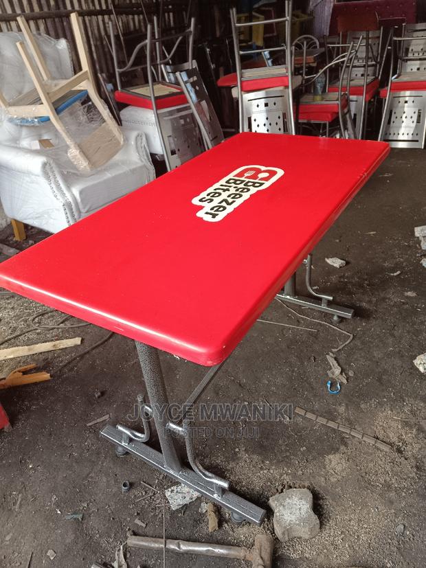 Restaurant Table Red in Colour 2ft by 4 Ft