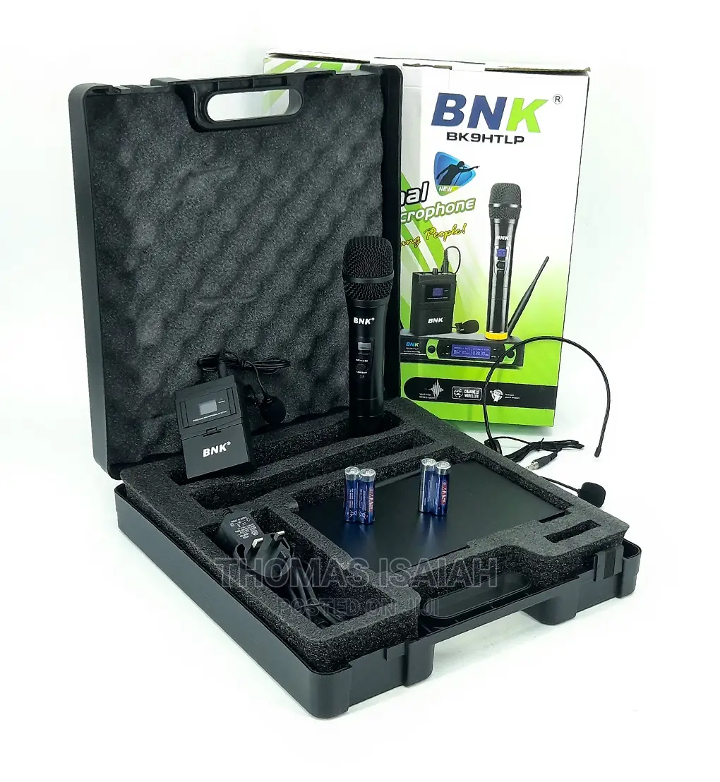 BNK BK9HTLP 3 in 1 UHF Dual Channel Wireless Microphone Syst