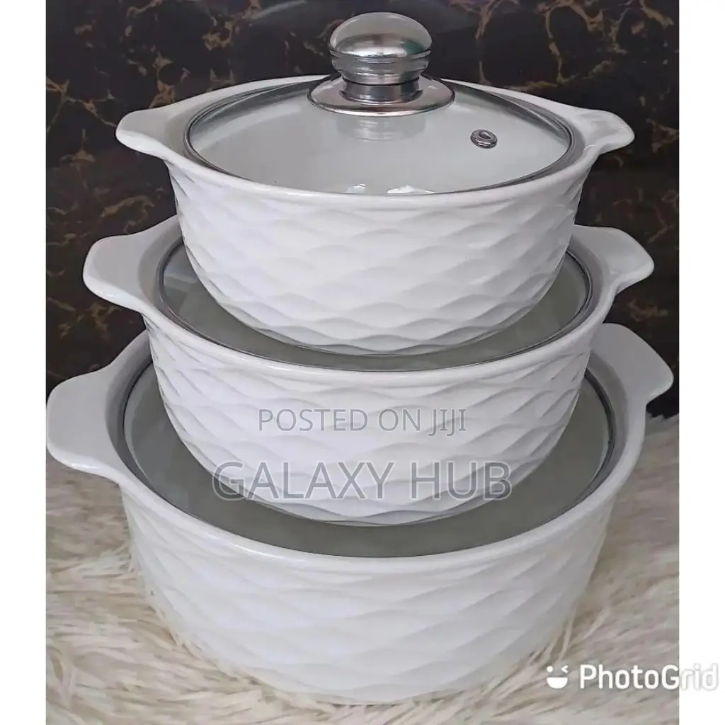 Ceramic Serving Bowls 3 PCS Per Set Capacity ~1,2,3 Litres