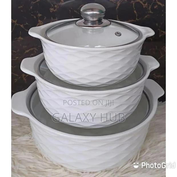 Ceramic Serving Bowls 3 PCS Per Set Capacity ~1,2,3 Litres