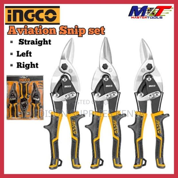 Aviation Snip Tin Snip Sets for Cutting Metal Sheets Ingco - main view