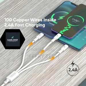 Vidvie 3 in 1 Multi Charging Cable,Ultra-Flexible, Fast Char