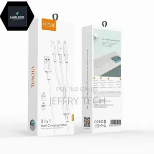 Vidvie 3 in 1 Multi Charging Cable,Ultra-Flexible, Fast Char