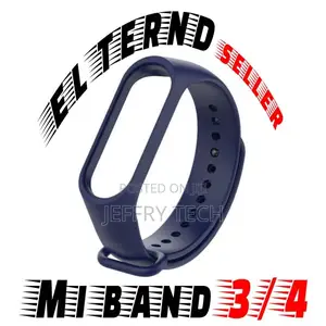 Sports Silicone Wrist Strap for Xiaomi Mi Band 3 / 4 -Navy B