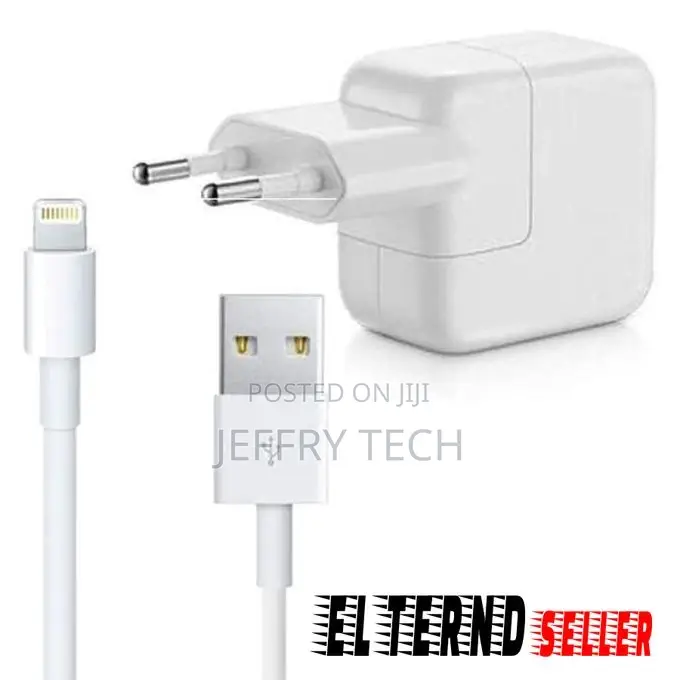 Charger 10W + Cable From (USB) to (iPhone) - For iPad, Iphon