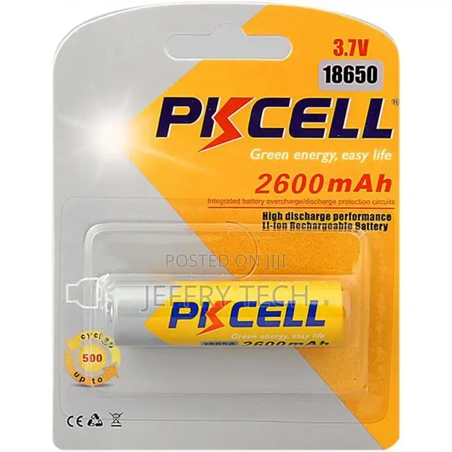 PKCELL 18650 3.7V 2600mah New Rechargeable Lithium Battery