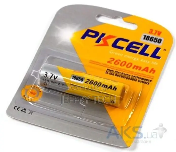 PKCELL 18650 3.7V 2600mah New Rechargeable Lithium Battery