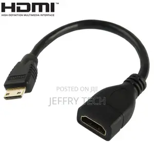 17cm Gold Plated Mini HDMI Male to HDMI 19 Pin Female Cable