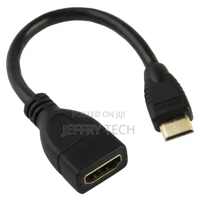 17cm Gold Plated Mini HDMI Male to HDMI 19 Pin Female Cable