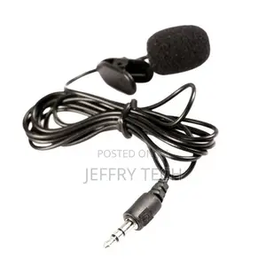 3.5mm Lapel Clip-on Handsfree Wired Microphone-Black