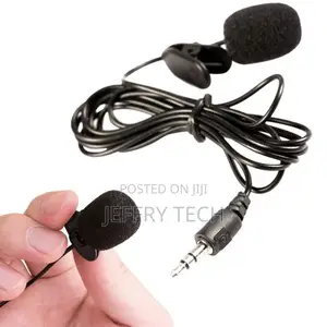 3.5mm Lapel Clip-on Handsfree Wired Microphone-Black