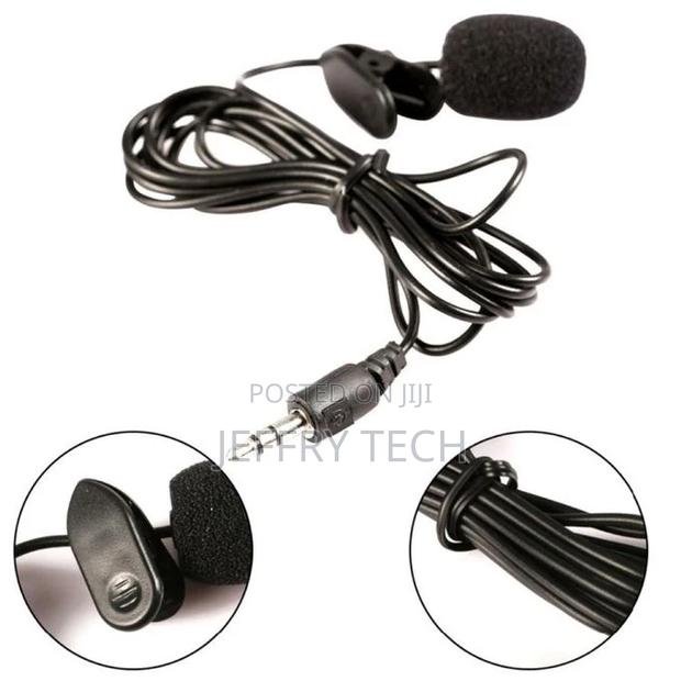 3.5mm Lapel Clip-on Handsfree Wired Microphone-Black - thumbnail 4