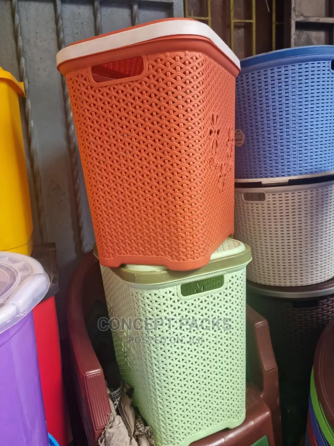 Zena Laundry Basket. 56cm H X 44cm W X 35cm D