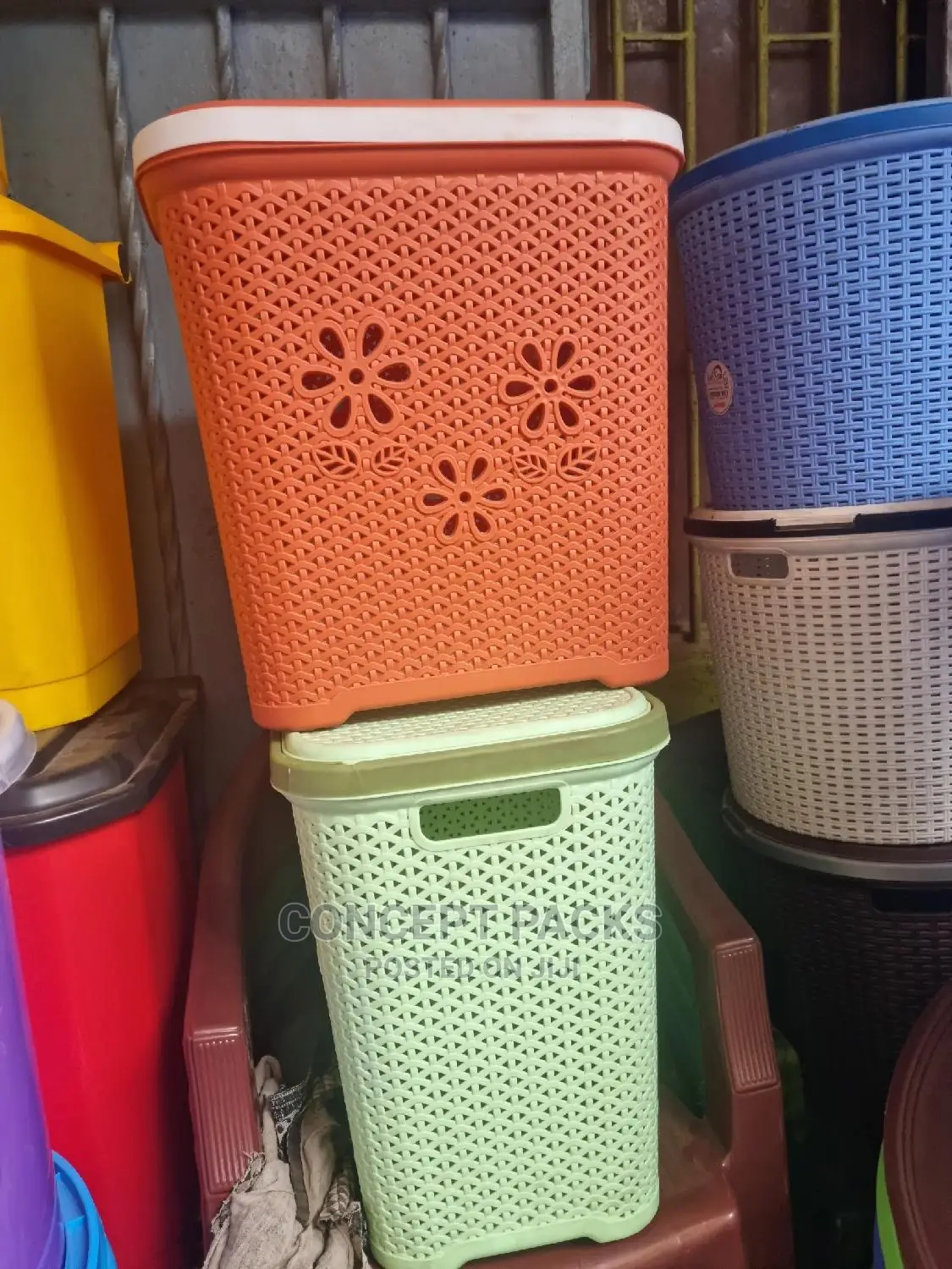Zena Laundry Basket. 56cm H X 44cm W X 35cm D